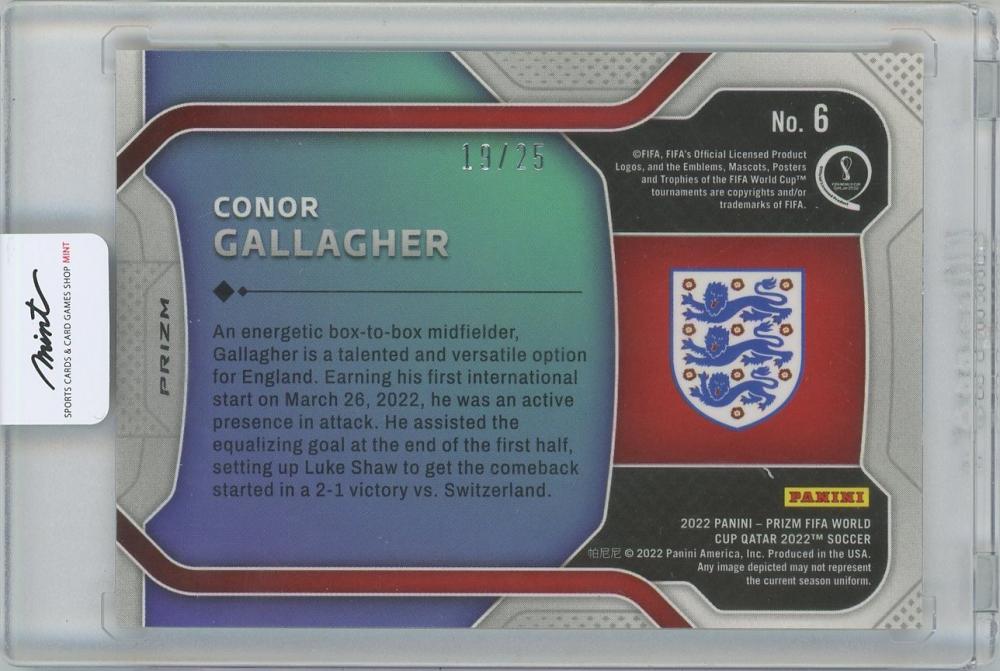 2022 PANINI Prizm World Cup New Era Prizms Orange / CONOR GALLAGHER(England) 19/25