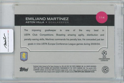 2024-25 TOPPS Chrome UEFA Club Competitions Gold Lava Refractors #114 / EMILIANO MARTINEZ(Aston Villa) 07/50