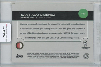 2024-25 TOPPS Chrome UEFA Club Competitions Gold Lava Refractors #189 / SANTIAGO GIMENEZ(Feyenoord) 48/50