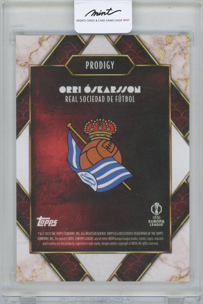 2024-25 TOPPS Deco UEFA Club Competitions Prodigy Red / ORRI OSKARSSON(Real Sociedad) 06/10