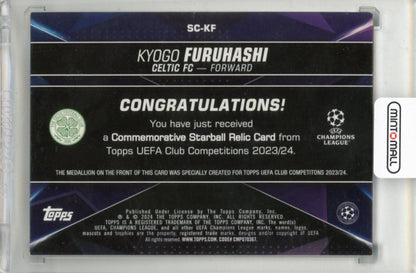 2023-24 TOPPS UEFA Club Competitions Kyogo Furuhashi Starball Commemorative Relics #SCKF Celtic FC
