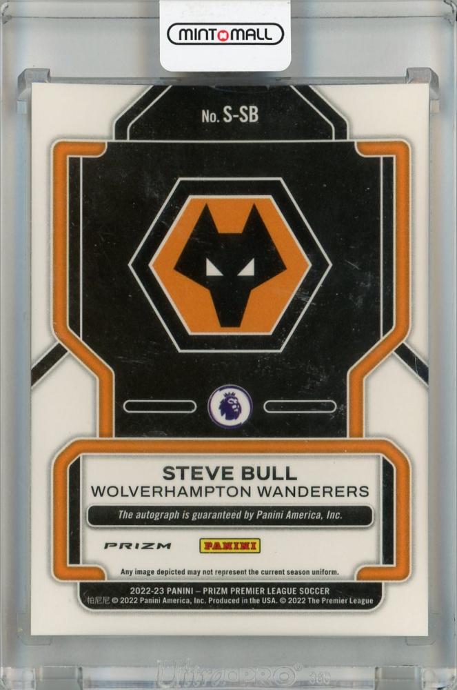 2022-23 Panini Prizm Premier League Steve Bull Signatures Base Breakaway Prizm #20 Auto *minor stain on back Wolverhampton Wandere