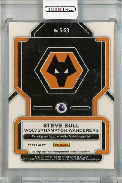 2022-23 Panini Prizm Premier League Steve Bull Signatures Base Breakaway Prizm #20 Auto *minor stain on back Wolverhampton Wandere