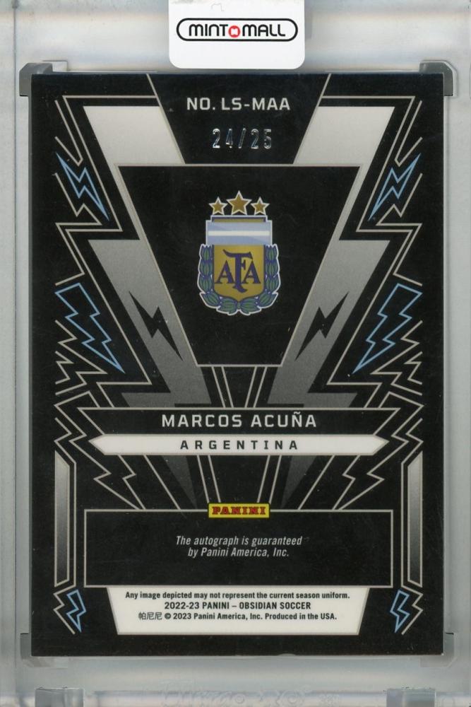 2022-23 Panini Obsidian Argentina Marcos Acuna Lightning Strike Autographs Red(Parallel Version) 24/25