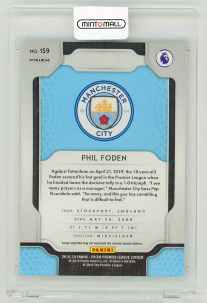 2019-20 PANINI Prizm Premier League Phil Foden #159 Manchester City multicolor prizm trading card