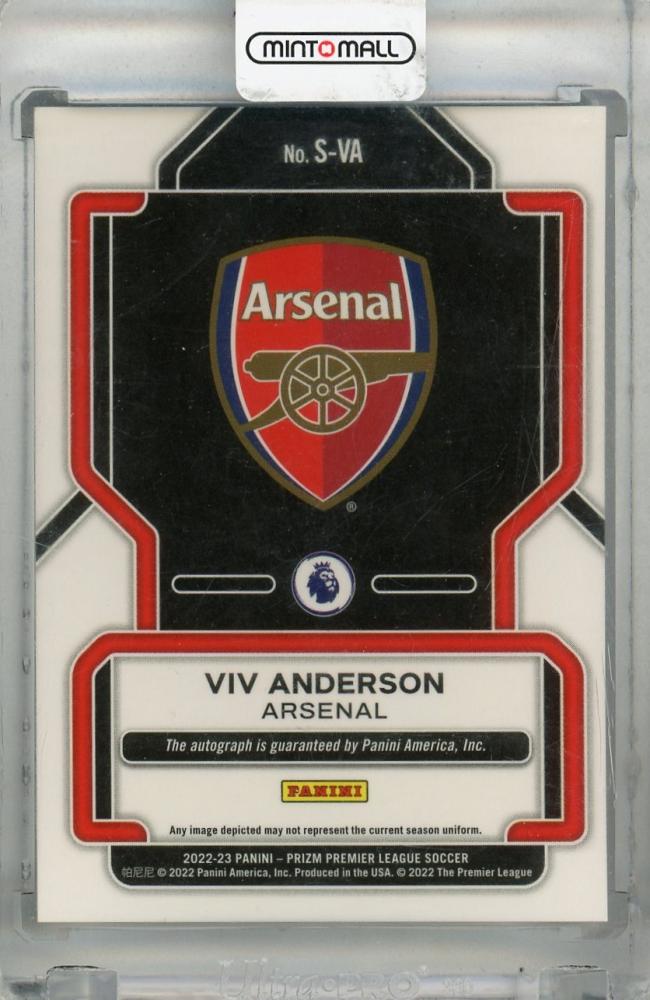 2022-23 Panini Prizm Premier League Viv Anderson Signatures #13 Auto Arsenal