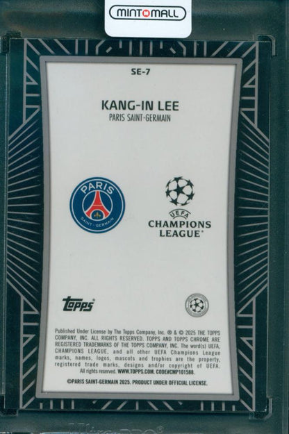 2024-25 TOPPS CHROME UEFA CLUB COMPETITIONS Kang-in Lee Shadow Etch Paris Saint-Germain