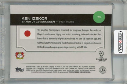 2024-25 Topps Uefa Japan Edition Ken Izekor Blue Mojo #75 RC70/75 Bayer 04 Leverkusen