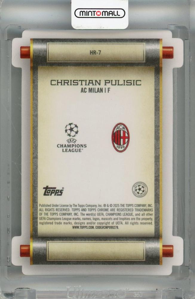 2024-25 Topps Uefa Japan Edition Christian Pulisic HEROES #HR-7 AC Milan