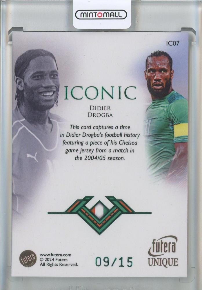 2024 Futera Unique Didier Drogba Iconic #IC0709/15 Ivory Coast