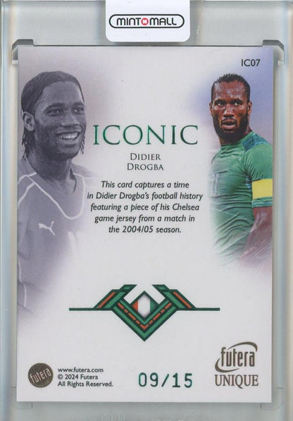 2024 Futera Unique Didier Drogba Iconic #IC0709/15 Ivory Coast