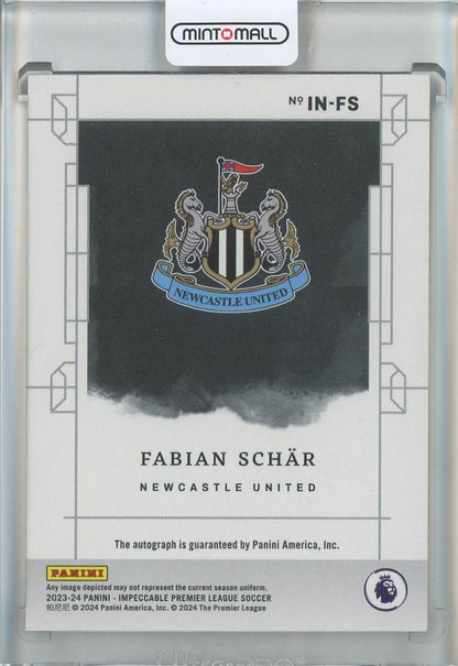 2023-24 Panini Impeccable Premier League Fabian Schar Auto05/10 Newcastle United