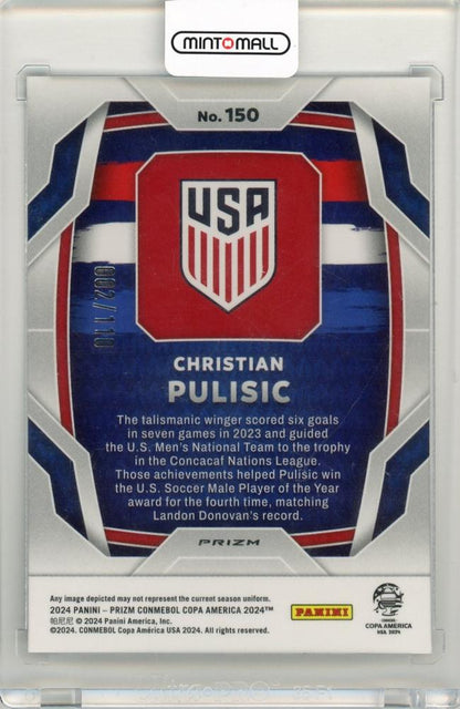 2024 Panini Prizm Copa America Soccer Christian Pulisic Blue Prizm United States