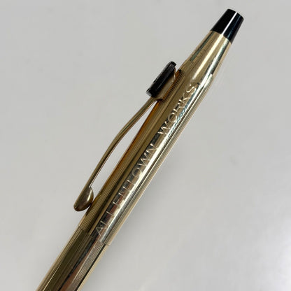 Cross Gold Color Ballpoint Pen and Mechanical Pencil 2 Piece Set With Case — Japan Import