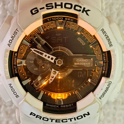 Casio G-Shock GA-110GW-7A Watch Module 5146 White and Black Used with Flaws — Japan Import