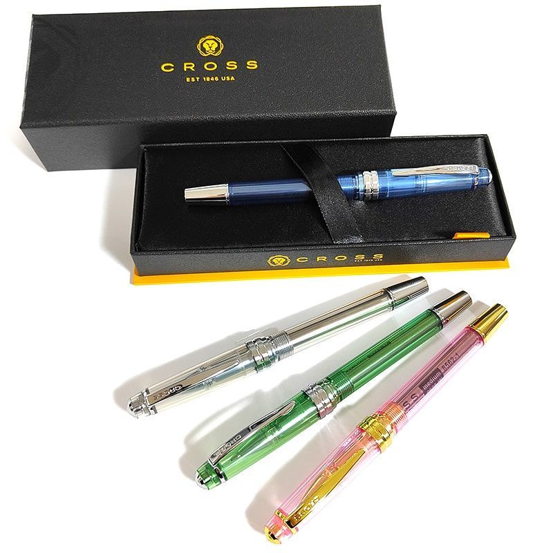 Cross Creamsoda Bailey Light Ballpoint Pen - Clear Blue Green Pink - Japan Import