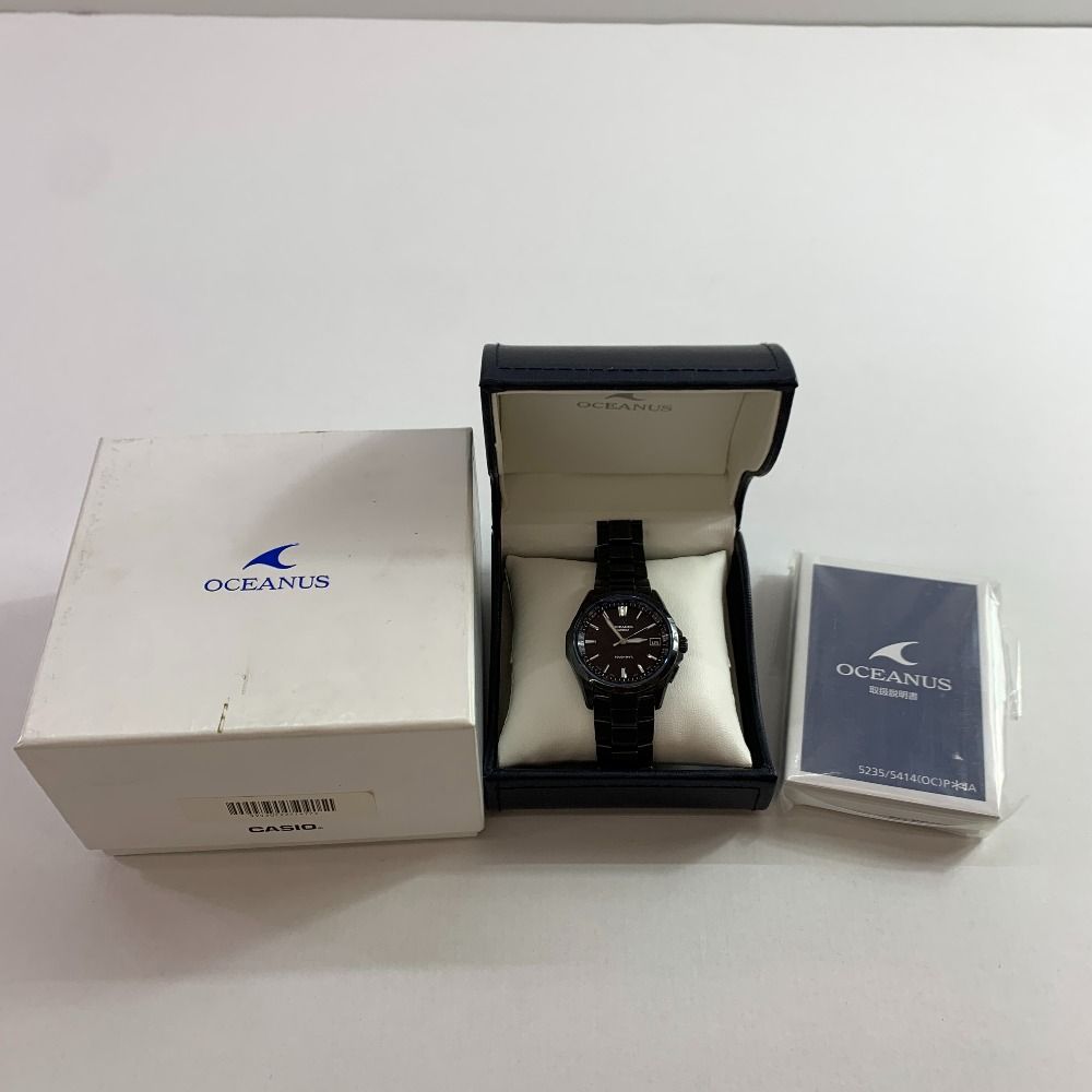 Casio Oceanus OCW-S100B-1AJF Solar Radio Watch Titanium Band All Black Mens