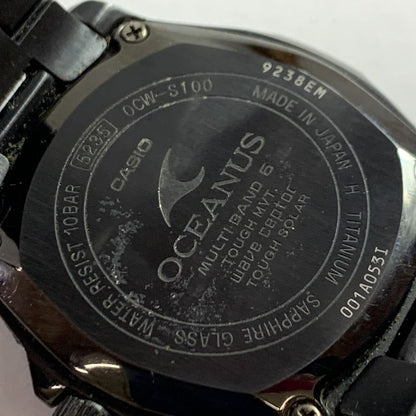 Casio Oceanus OCW-S100B-1AJF Solar Radio Watch Titanium Band All Black Mens