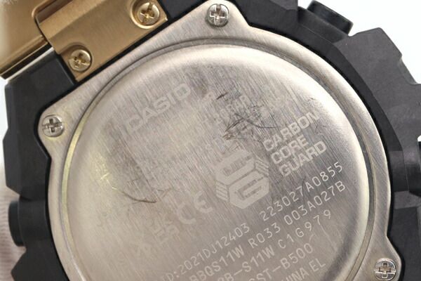 Casio G-Shock G-Steel GST-B500 Watch in Matte Gold Stainless Steel Quartz, Used