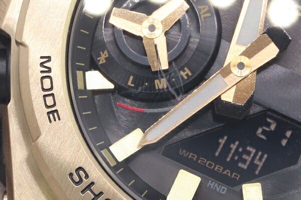 Casio G-Shock G-Steel GST-B500 Watch in Matte Gold Stainless Steel Quartz, Used