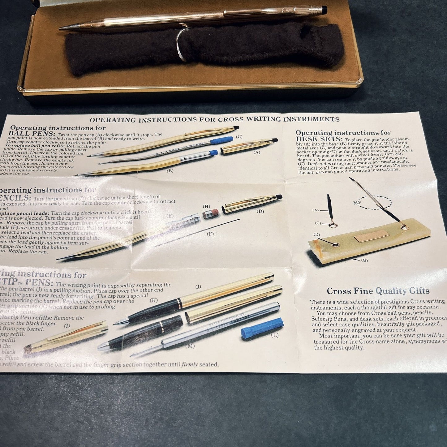 CROSS 1/20 14KT Gold Filled Mechanical Pencil Twist-Style Made in USA