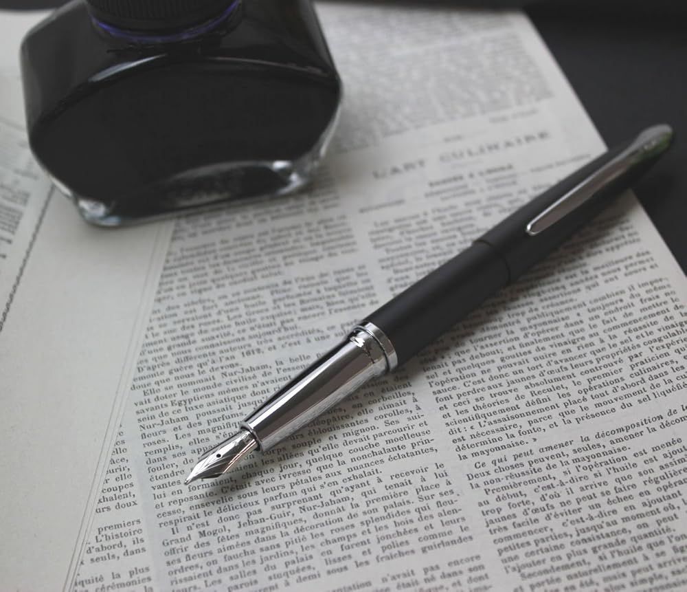 Cross F Fine Point Fountain Pen Model ATX 886-3F Ballpoint Black Finish