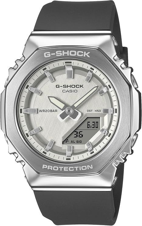 Casio G-Shock GM-S2110-1A7JF Square Watch with Metal Bezel and Colour Dial — Japan Import