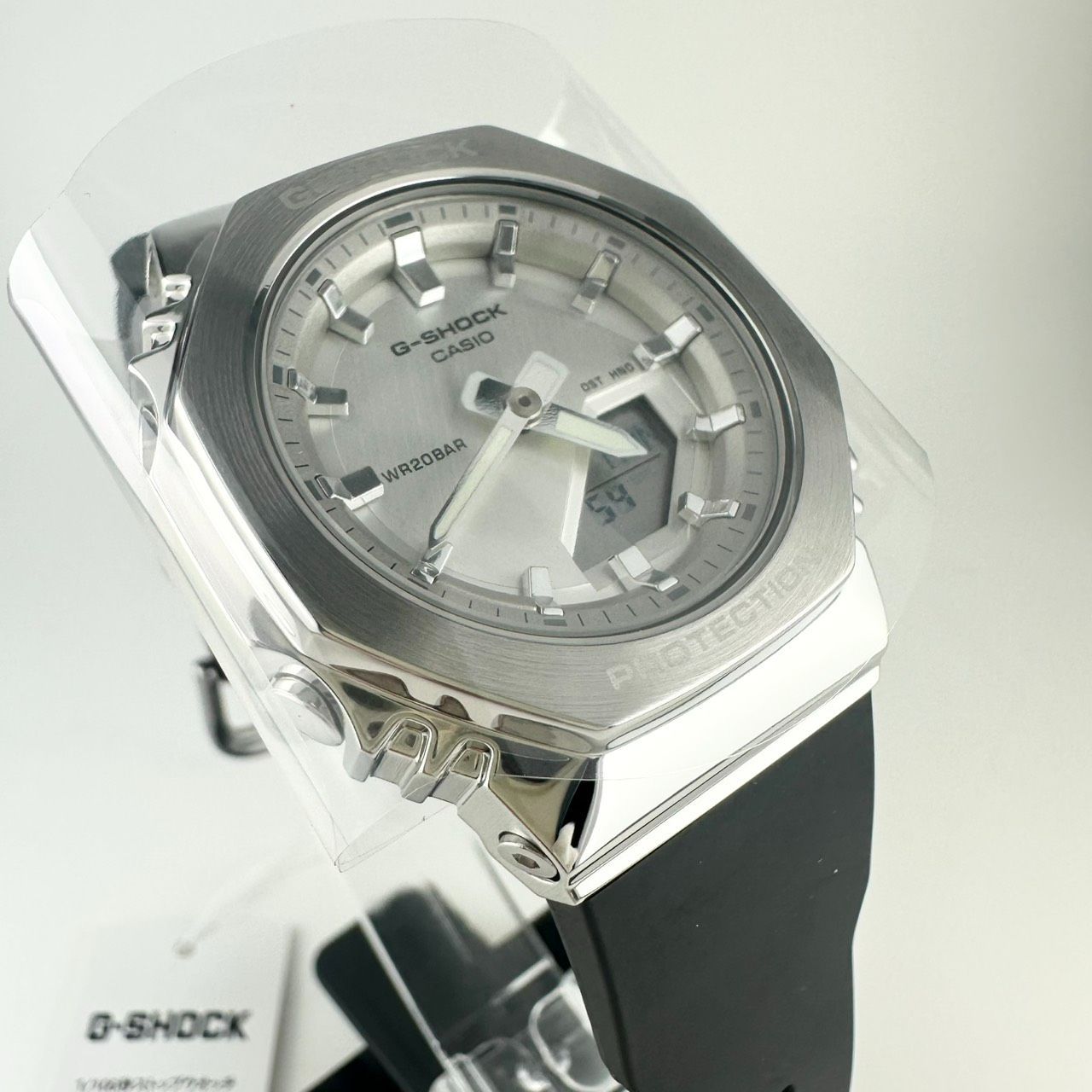 Casio G-Shock GM-S2110-1A7JF Square Watch with Metal Bezel and Colour Dial — Japan Import