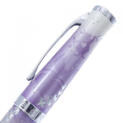 Used Cross Soba Ju Disney Alice purple ballpoint pen measuring 13.5 cm