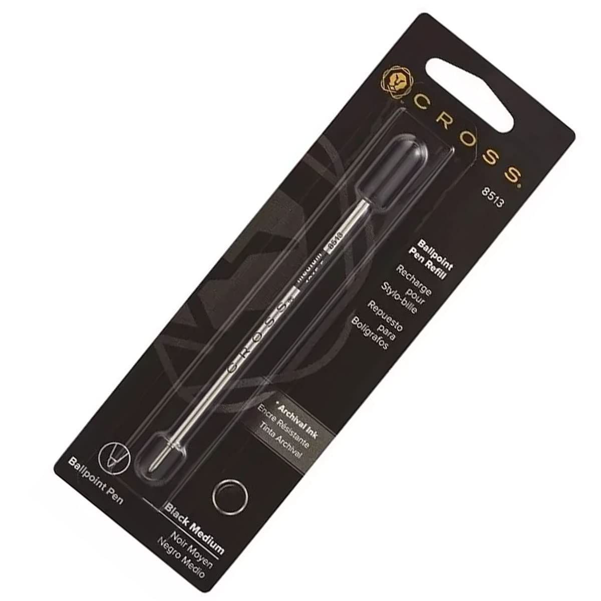 Cross Refill Pen Refills Pack of 6 Black Medium (8513) for Ballpoint Pens — Japan Import