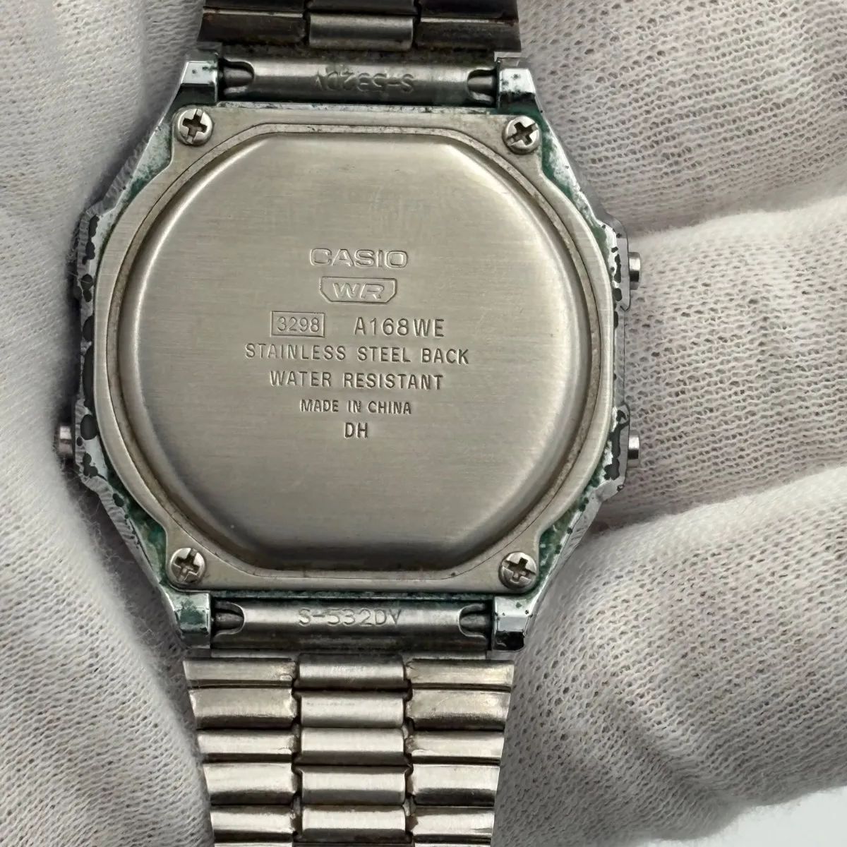 Casio A168WE Digital Watch Silver Vintage Retro Illuminator