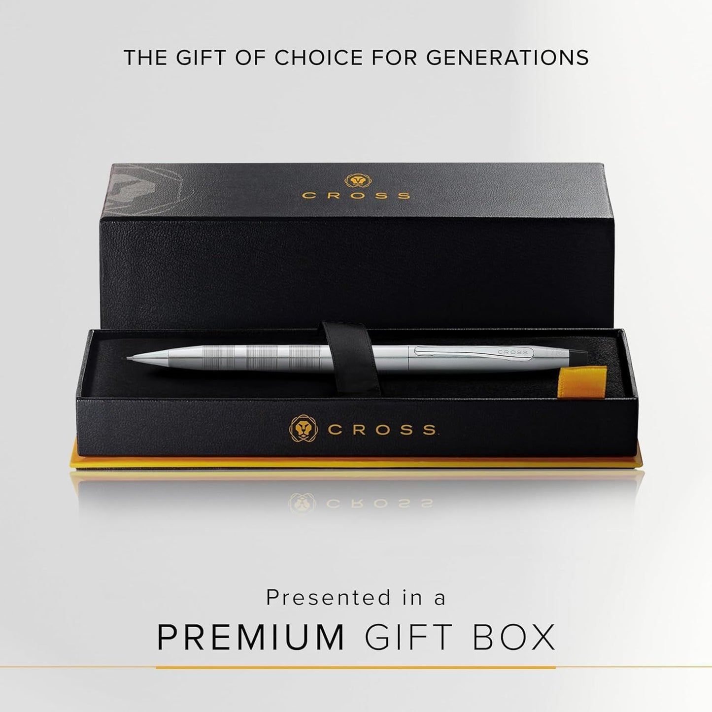 Cross Classic Century Mechanical Pencil Brush Model in Satin Chrome — Japan Import