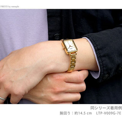 Casio Cheap Casio Standard Series Wristwatch with White Dial and Gold Band Model LTP-V009G-7EDF — Japan Import