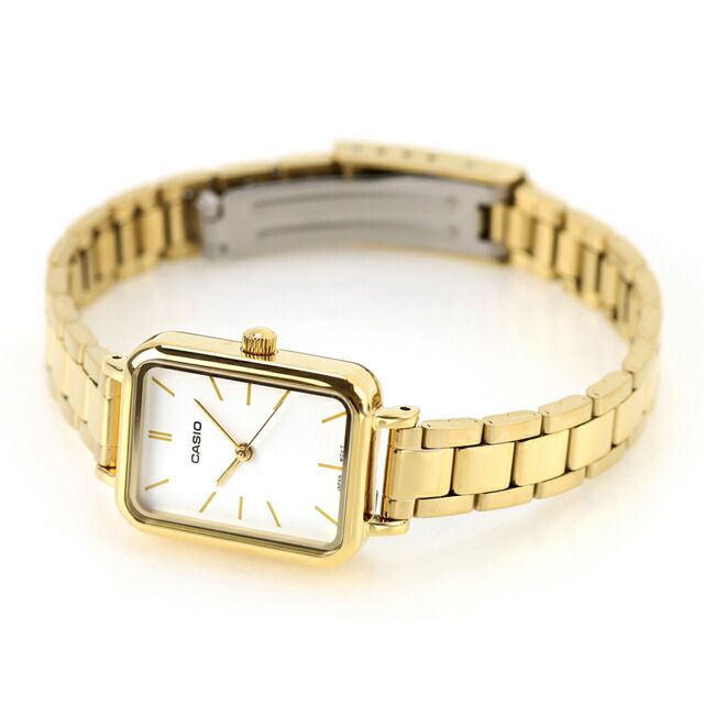 Casio Cheap Casio Standard Series Wristwatch with White Dial and Gold Band Model LTP-V009G-7EDF — Japan Import