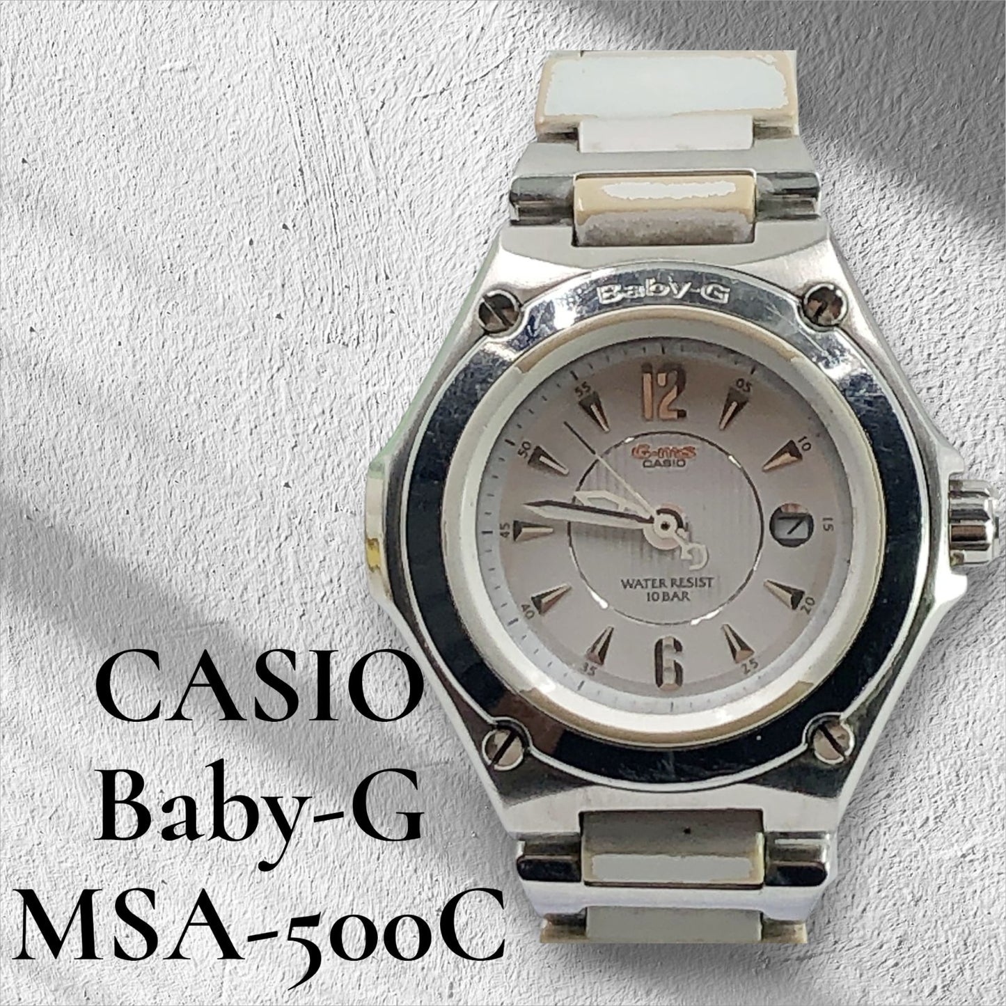 Casio Baby-G G-ms MSA-500C Watch with Date, Solar, Radio Wave, Analog for Women — Japan Import