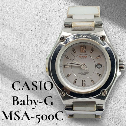 Casio Baby-G G-ms MSA-500C Watch with Date, Solar, Radio Wave, Analog for Women — Japan Import