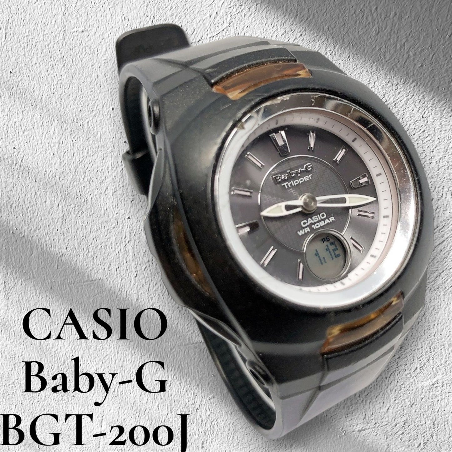 Casio Baby-G Tripper BGT-200J Radio Wave Solar Watch Gray Dial Unisex Works