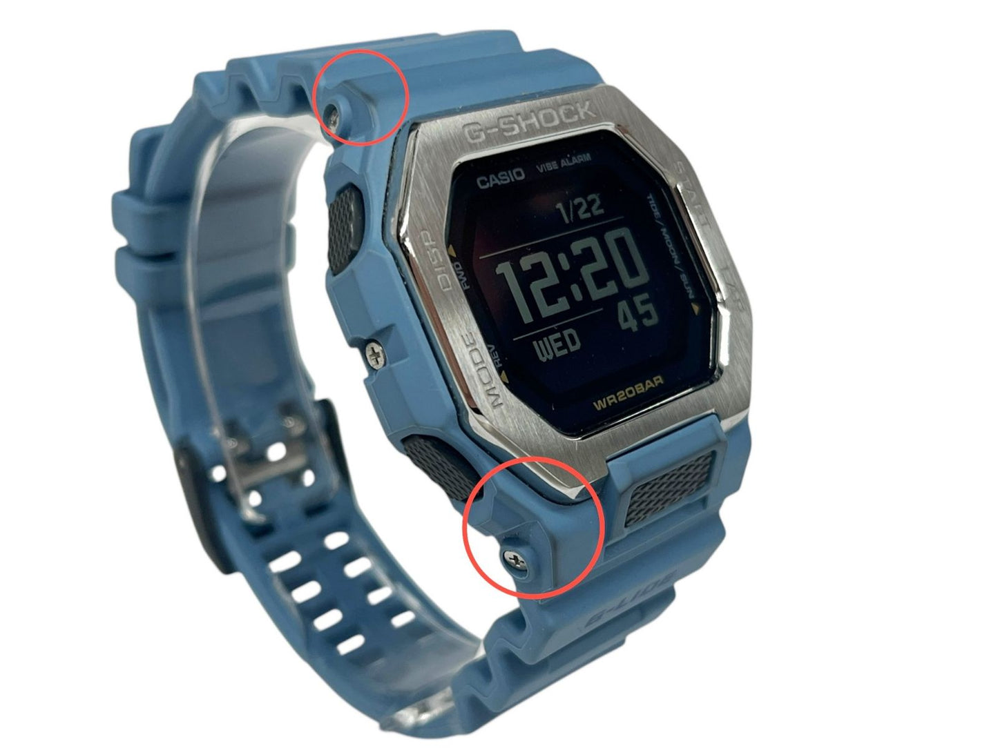 Casio G-Shock G-Lide Digital Watch Model GBX-100 Sky Blue Mens — Japan Import
