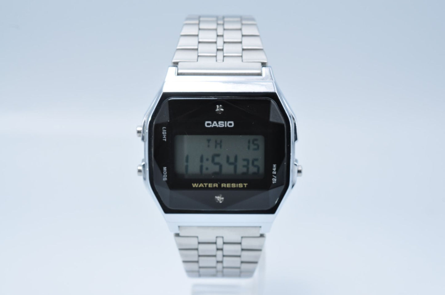 Casio A159W Quartz Digital Watch with Cutted Glass - Japan Import