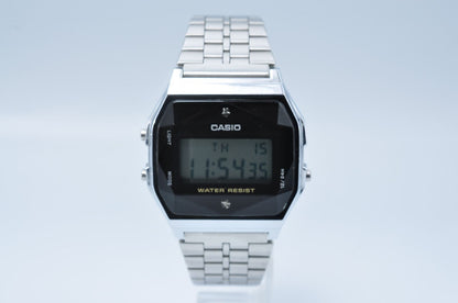 Casio A159W Quartz Digital Watch with Cutted Glass - Japan Import