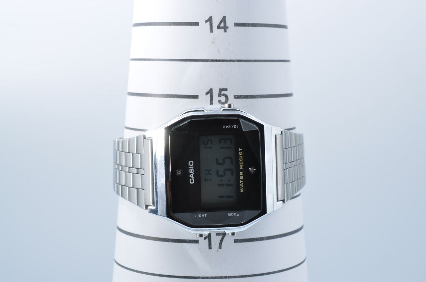 Casio A159W Quartz Digital Watch with Cutted Glass - Japan Import