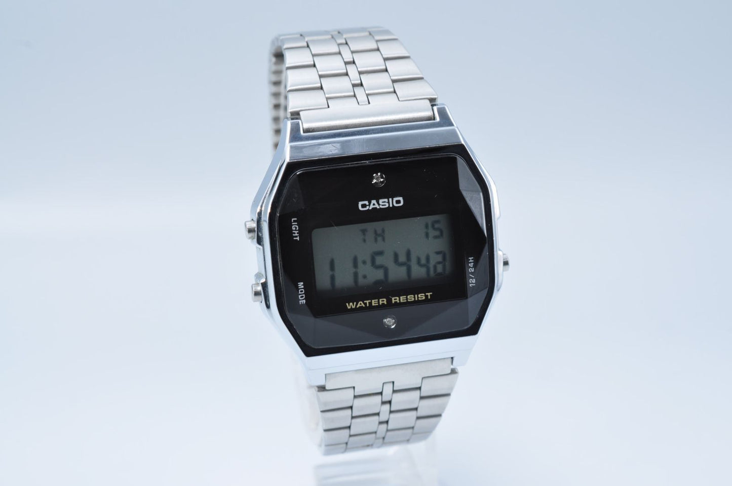 Casio A159W Quartz Digital Watch with Cutted Glass - Japan Import
