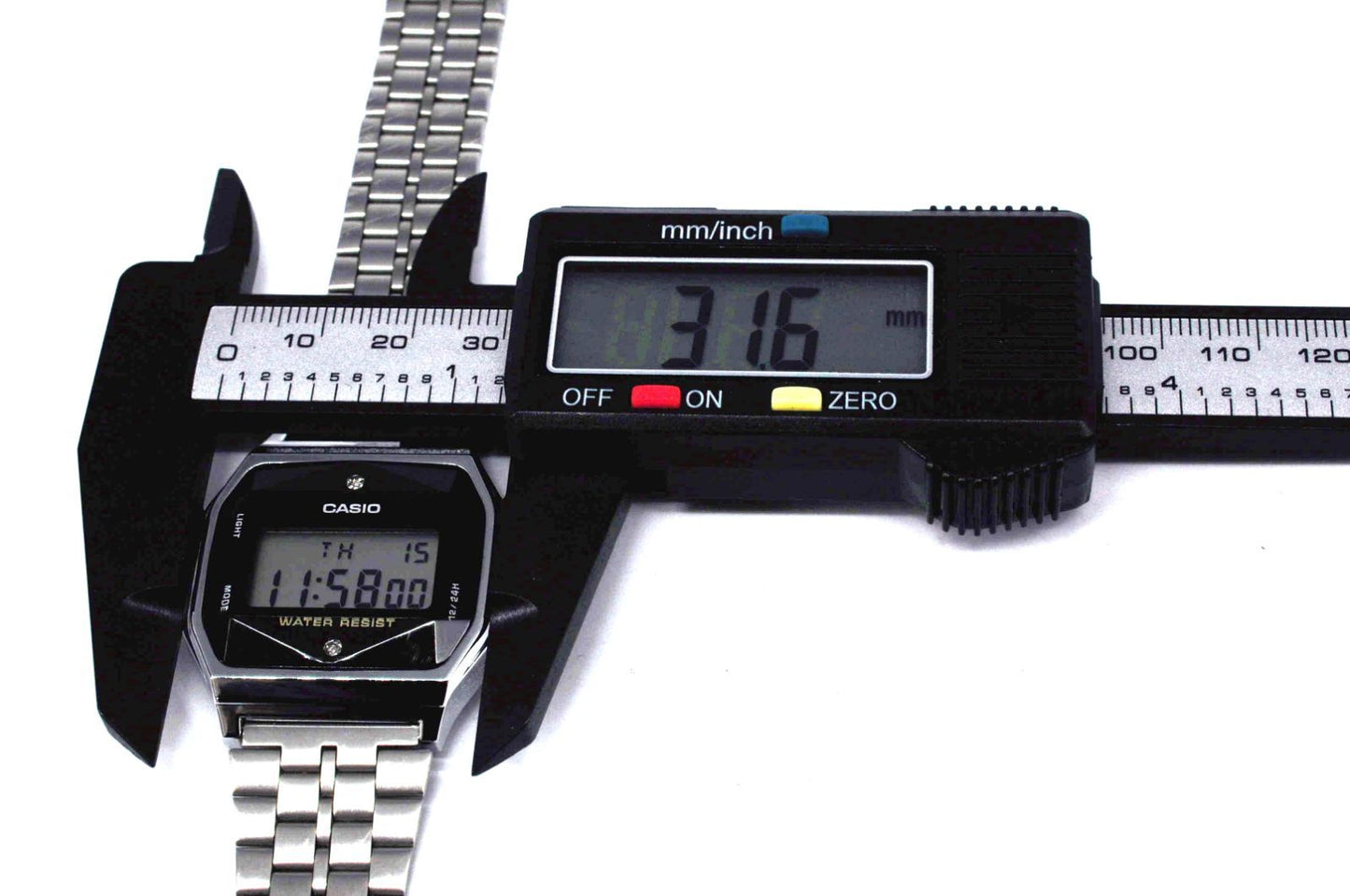 Casio A159W Quartz Digital Watch with Cutted Glass - Japan Import