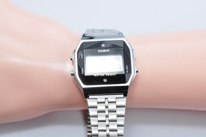 Casio A159W Quartz Digital Watch with Cutted Glass - Japan Import