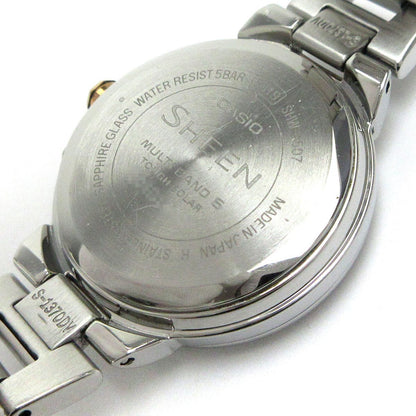 Casio Sheen Voyage Series Ladies Watch Model SHW-1507BSG-7AJF Solar Radio-Controlled Silver Pink Gold Bicolor