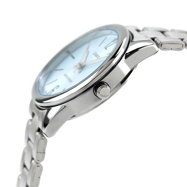 Casio Standard Series LTP-V005D-2BDF Women's Watch with Sky Blue Dial and Silver Steel Band — Japan Import