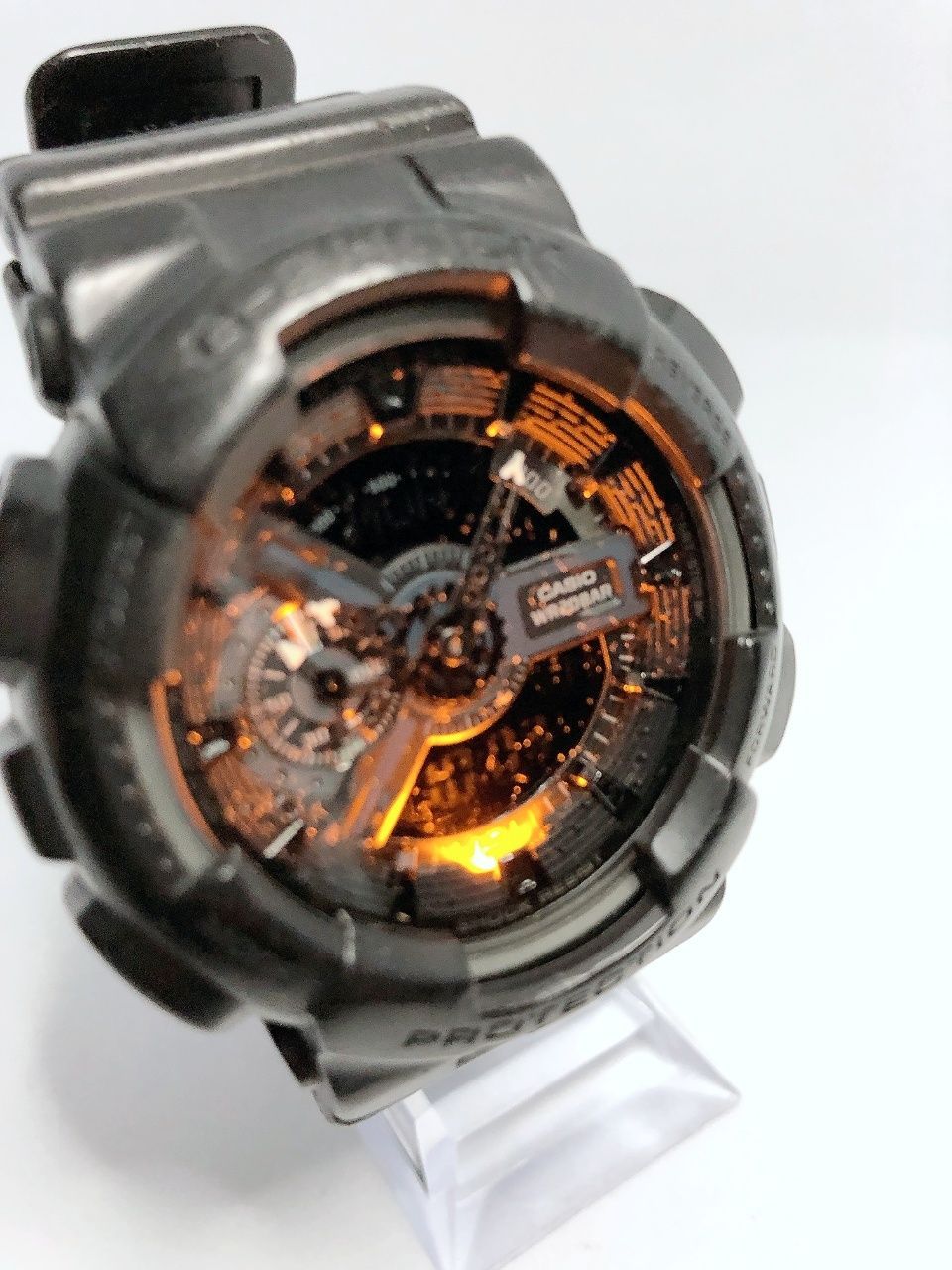 Casio G-Shock GA-110 Watch in Matte Black with Digital and Analog Display — Japan Import