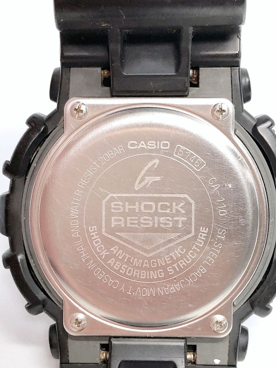 Casio G-Shock GA-110 Watch in Matte Black with Digital and Analog Display — Japan Import