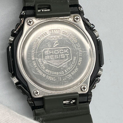 Casio G-Shock GM-2100DB Watch with Green Dial and Metal Bezel 20 Bar Japan Import