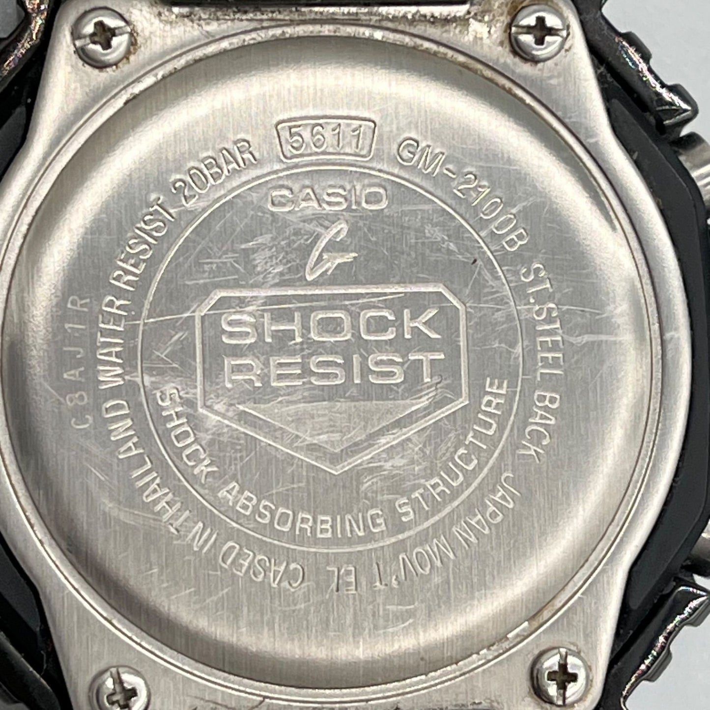Casio G-Shock GM-2100DB Watch with Green Dial and Metal Bezel 20 Bar Japan Import